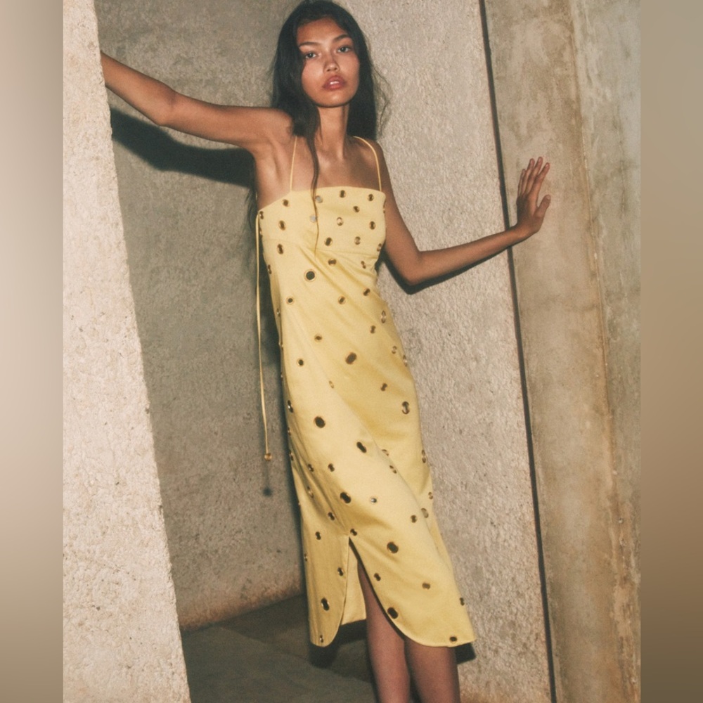 Alexis Maila Yellow Mirror Dress - Picture 2 of 5